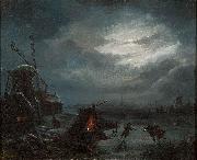 Jan Baptiste Vanmour Nocturnal View of the Ice oil painting artist